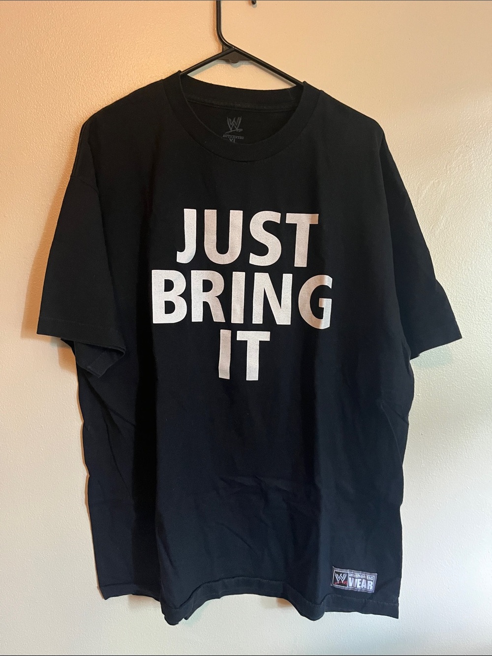 WWE Black 'Just Bring It' Graphic Short Sleeve Tee